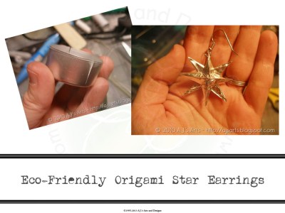 Eco-Friendly Origami Star Earrings