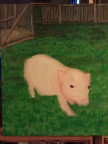 Working on the grass