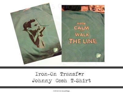 Iron-On Transferr Johnny Cash T-Shirt