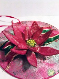 Close up of the flower I made from an egg carton