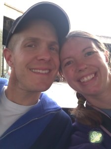 Jeff and I on the Santa Train