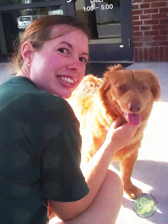 Reeva and I - the meet and greet. We all got kissed several times.