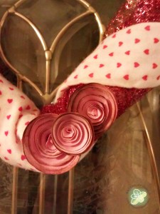 Close up of the paper flowers.