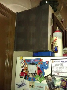 Test spot to see how the paint would look.