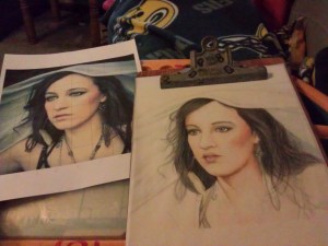I did make progress on my colored pencil drawing