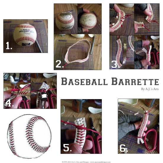 Baseball Barrette How To