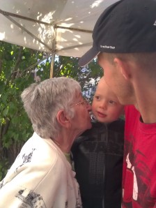 Grandma kissing Booga (I LOVE this photo)
