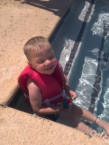 Booga in the pool