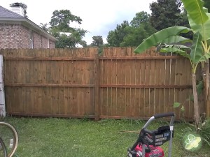 I started power washing but had to stop.