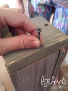 Adding the sides of the of the shelf.