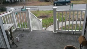 Light dusting on the porch