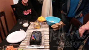 The cake arrived at the party in one piece 