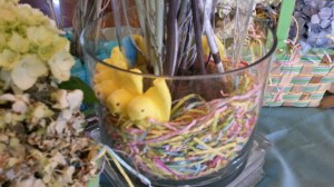 This was part of the lobby display at work.  Someone ate the week old exposed PEEPS (gross!)