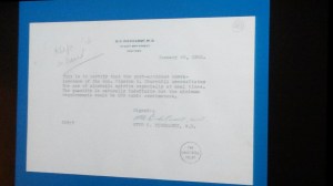 This is how you get booze during Prohibition in Georgia - get a doctor to write you a script for it.  My favorite was the "keep on hand" note in the upper left hand corner.